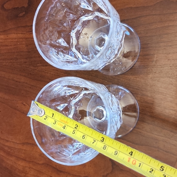 VINTAGE SET OF 2 Arcoroc France cut crystal glasses - Picture 2 of 6